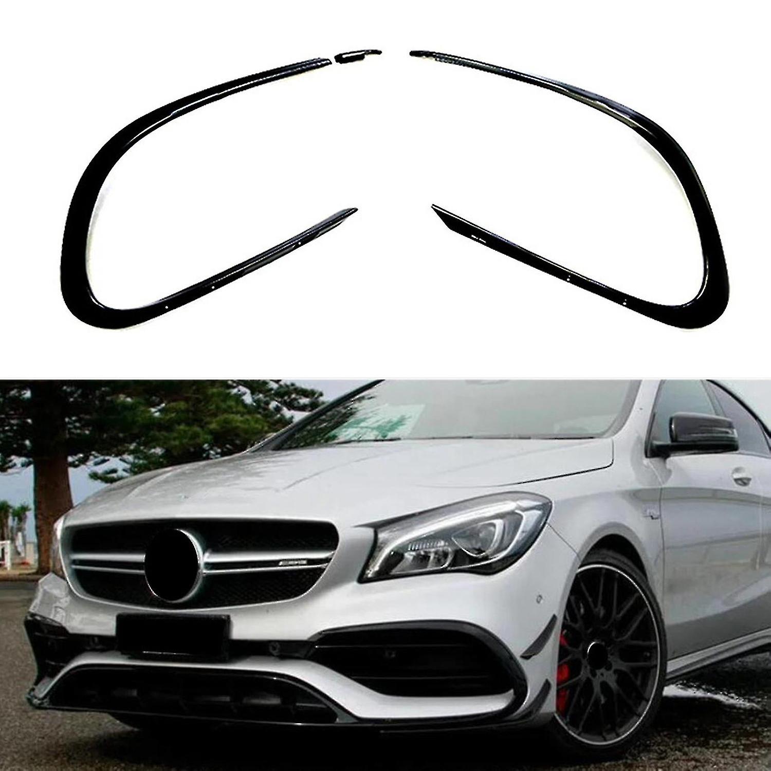 Car Front Bumper Side Fog Light Splitter Spoiler For Cla Class W117 C117 Cla45 Cla200 Cla220 2016-2