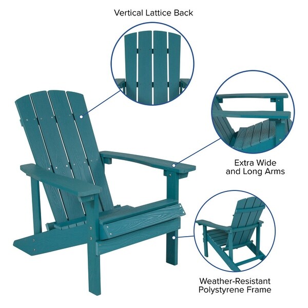 Outdoor AllWeather Poly Resin Wood Adirondack Chair