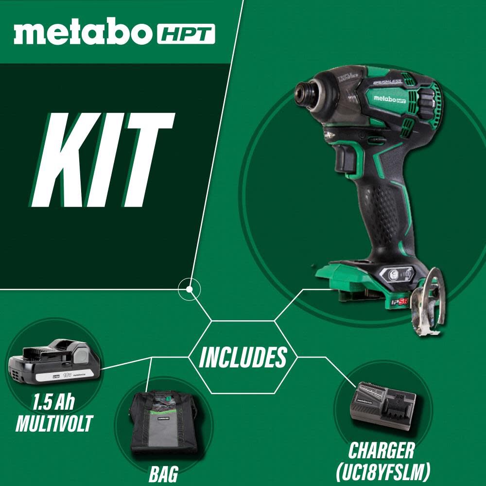 Metabo HPT 18V BL Triple Hammer Impact Driver Kit WH18DBDL2CM from Metabo HPT