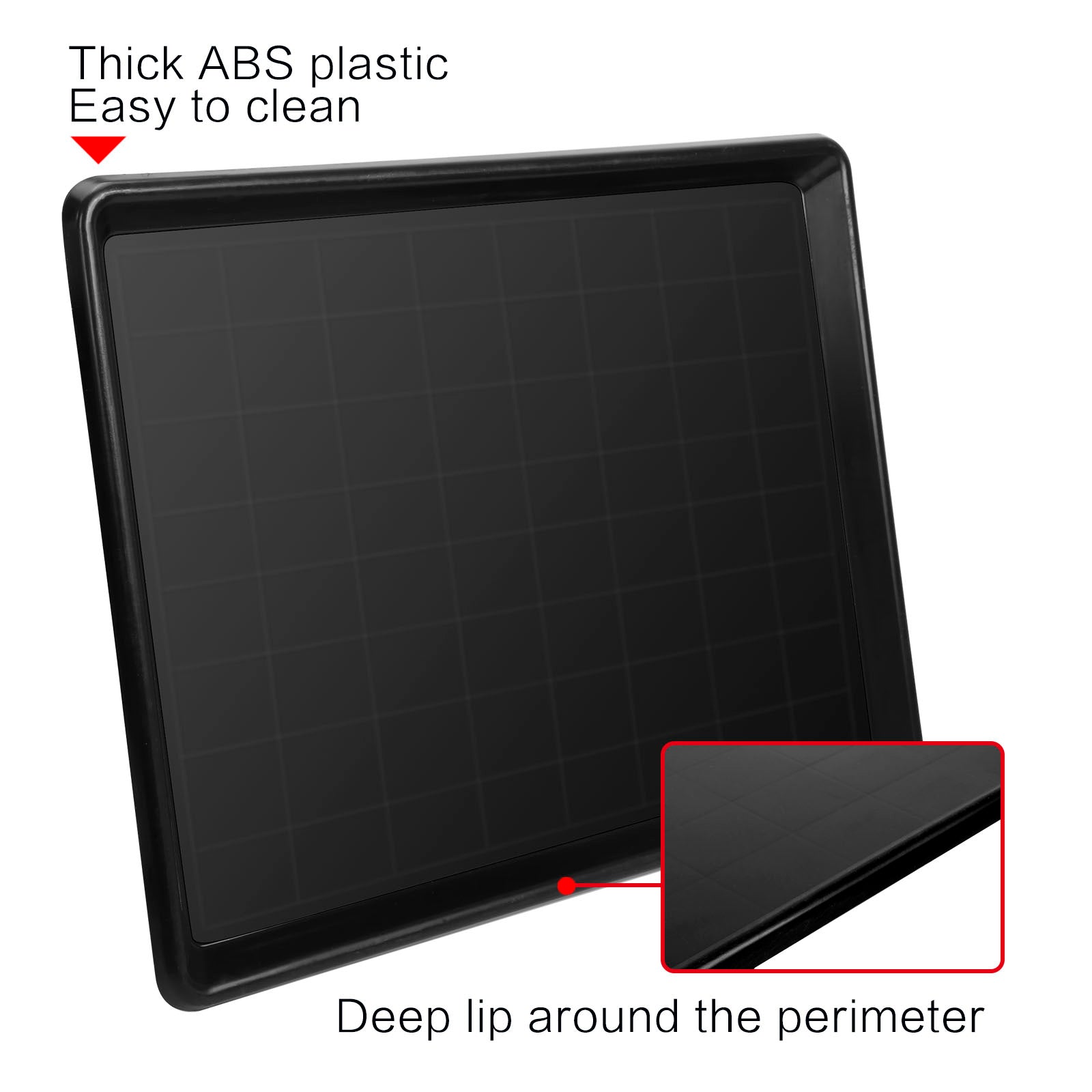 confote Replacement Tray for Dog Crate Pans， Plastic Bottom， 35.4 X 23.4 inch