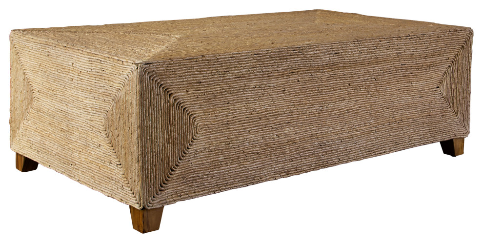 Uttermost Rora Woven Coffee Table   Beach Style   Coffee Tables   by HedgeApple  Houzz