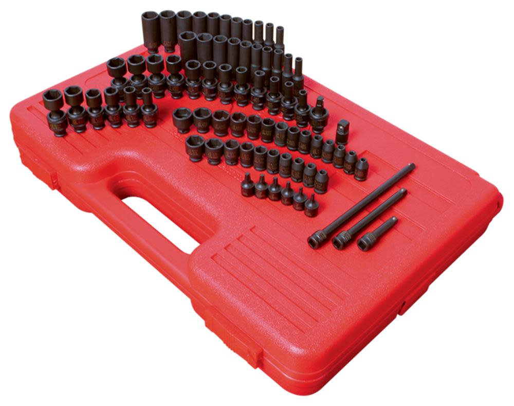 74 pc. 1/4 In. Drive SAE and Metric Master Impact Socket Set