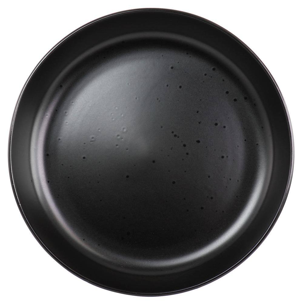 OUR TABLE Landon 24 fl. oz. 9.5 in. Pepper Black Round Stoneware Dinner Bowl (Set of 6) 985119865M