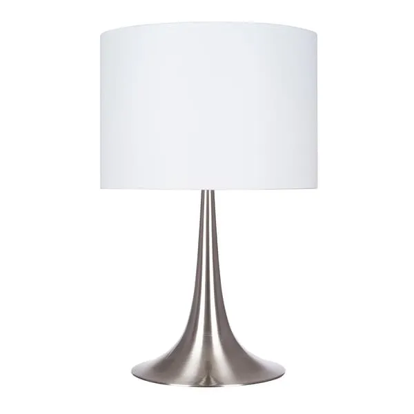 Brushed Nickel Fluted Table Lamp