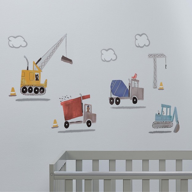 Bedtime Originals Construction Zone Trucks Wall Decals stickers