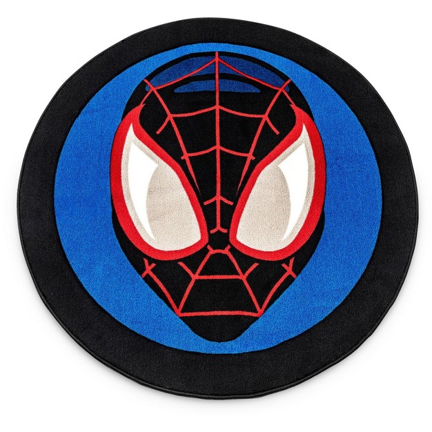 Ukonic Marvel Spider man Miles Morales Mask Round Printed Area Rug 52 Inches