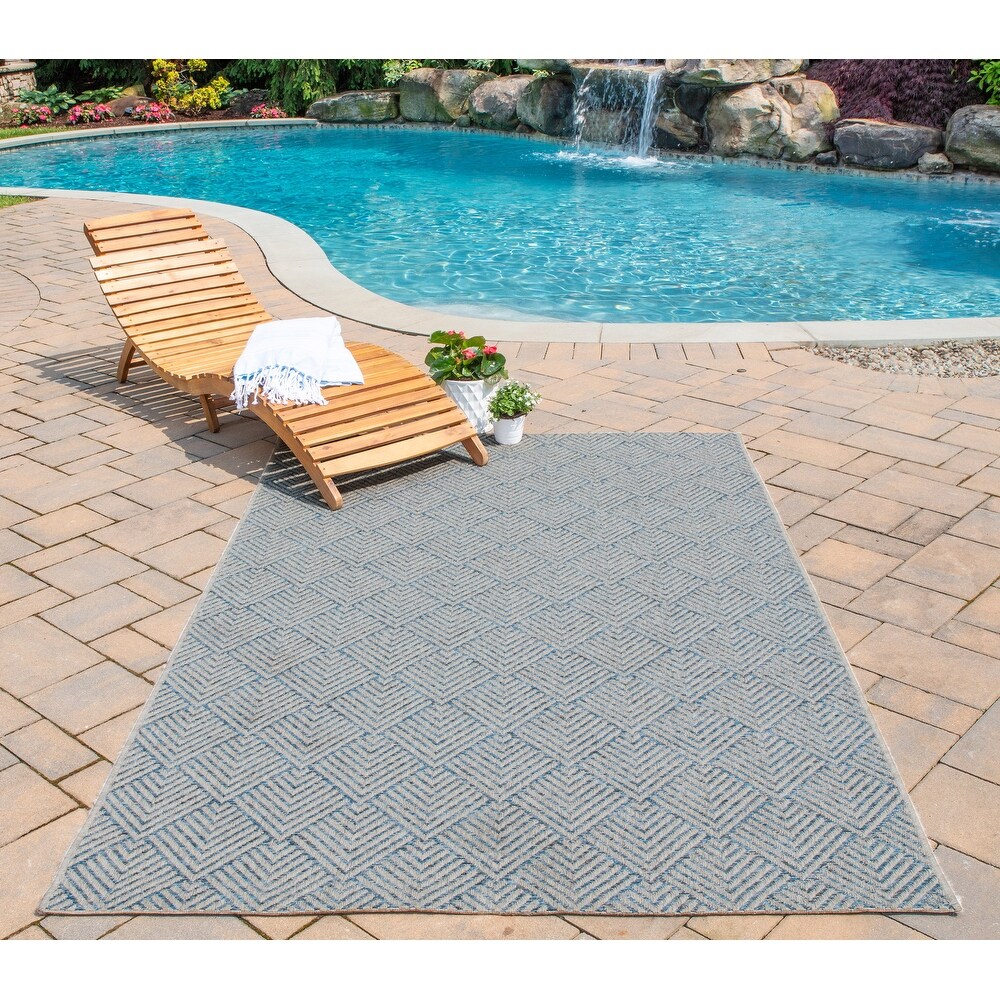 Momeni Como Contemporary Geometric Indoor Outdoor Rug