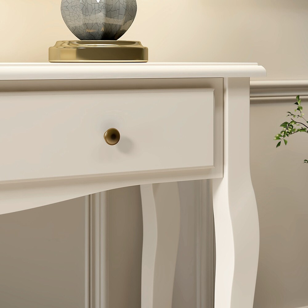 SOGES White Console Table for Hallway Narrow Sofa Table