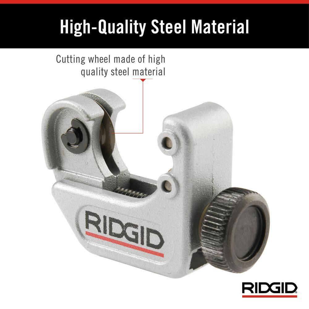 RIDGID 316 in. to 1516 in. 104 Close Quarters Copper Aluminum Brass and Plastic Tubing Cutter Multi-Use Tubing Tool 32985