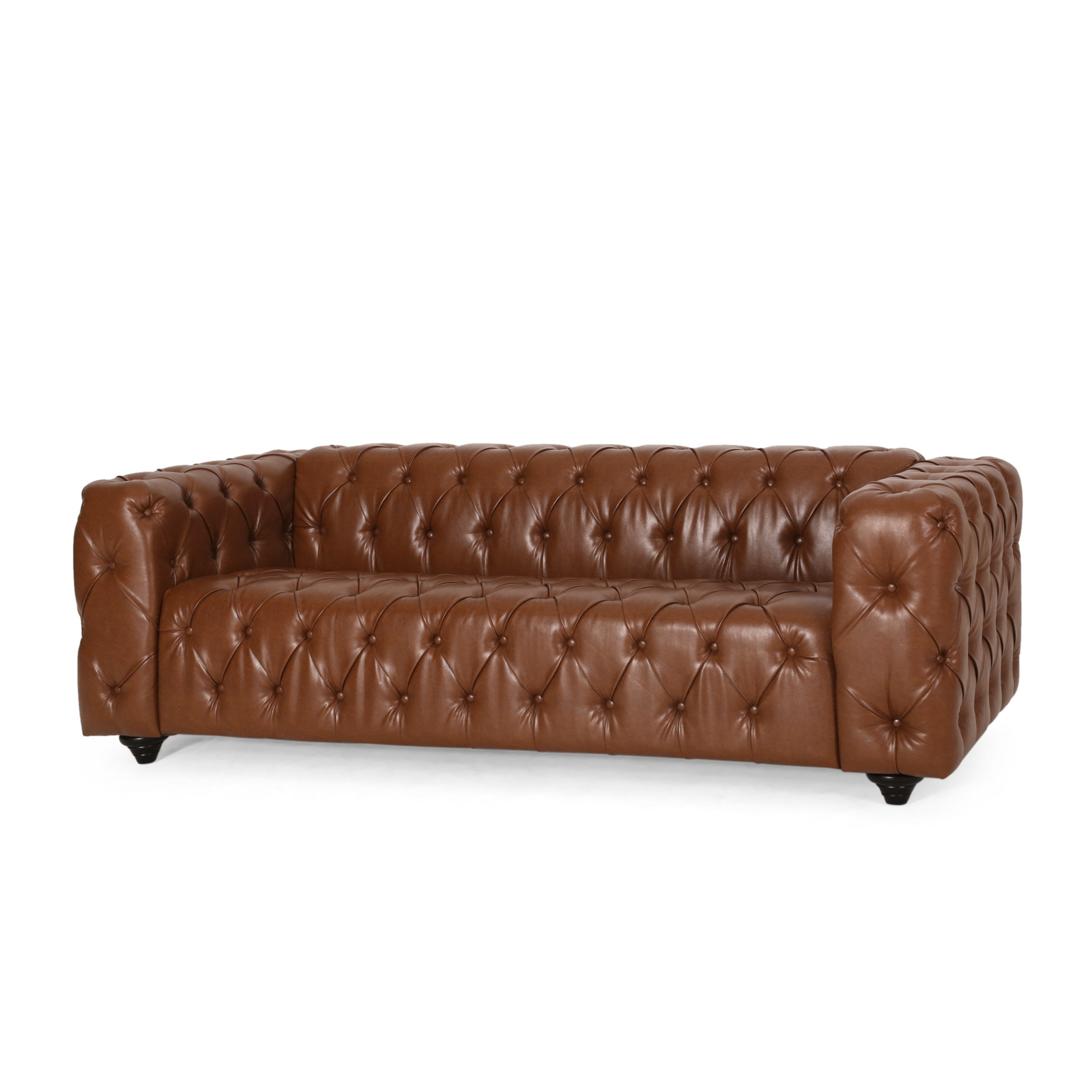 Marengo Contemporary Velvet Tufted 3 Seater Sofa