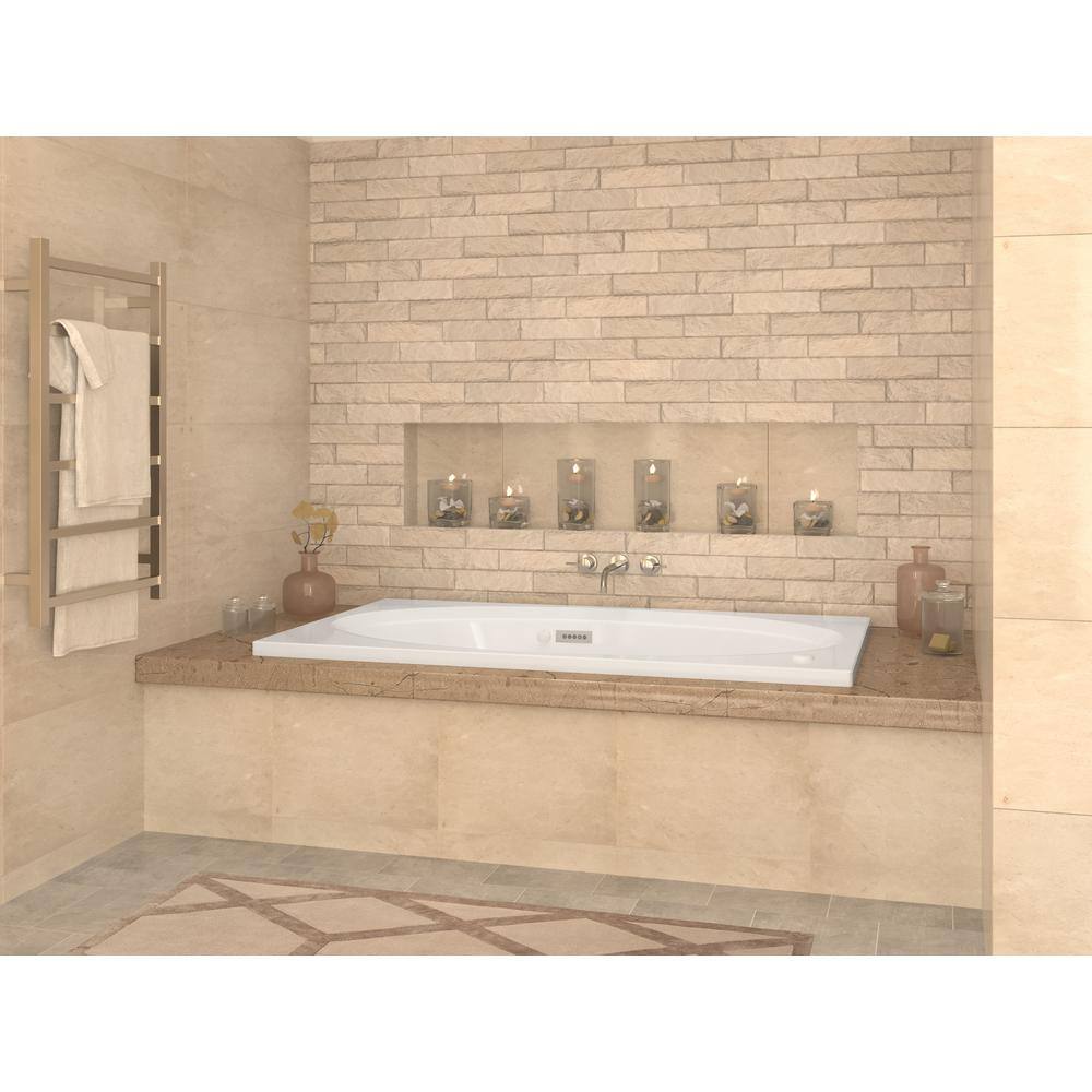 Universal Tubs Imperial Diamond Series 5 ft. Left Drain Rectangular Drop-in Whirlpool and Air Bath Tub in White HD4260VDLX