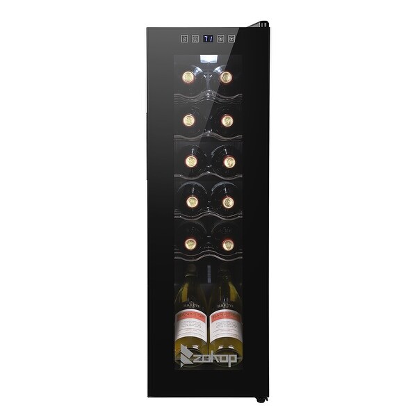 18/28-Bottle Compressor Wine Cooler and Refrigerator for Home， Bar， Perfect for Soda Beer or Wine， Stainless Steel， 1.8Cu.Ft