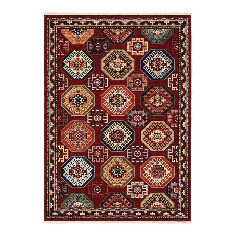 StyleHaven Linwood Dancing Medallion Fringed Area Rug