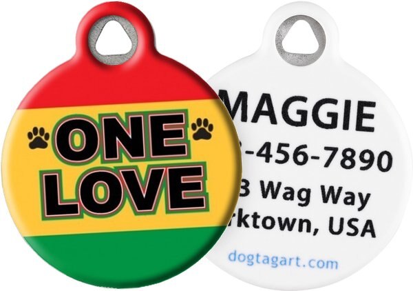 Dog Tag Art One Love Personalized Dog and Cat ID Tag