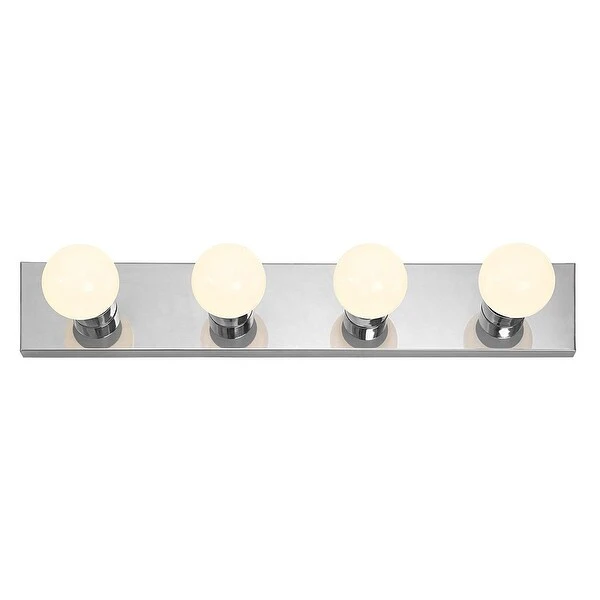 4-Light Silver Bathroom Vanity Light Wall Sconce for Dressing Rooms, Makeup Mirrors, Showcases