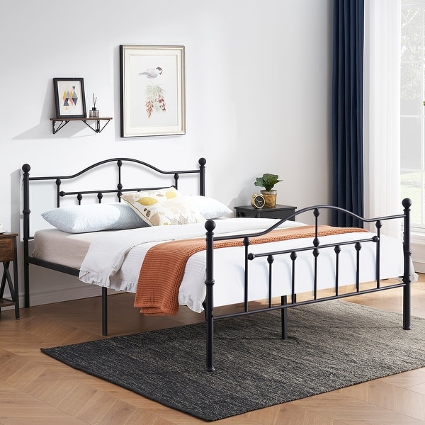 Taomika 3-pieces Modern Bedroom Set with Black Curved Bed Frame - - 35654760