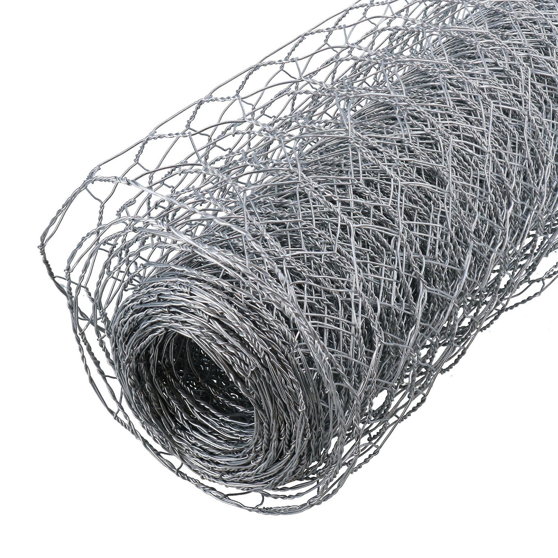 Galvanised Wire Chicken Mesh Fencing Cages Fence Pens 10m x 0.9m 25mm Hex