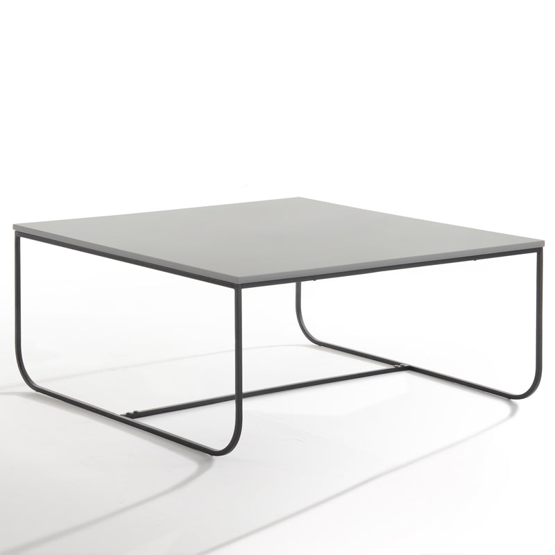 MARIT Coffee Table - 90cm - Grey + Black Metal