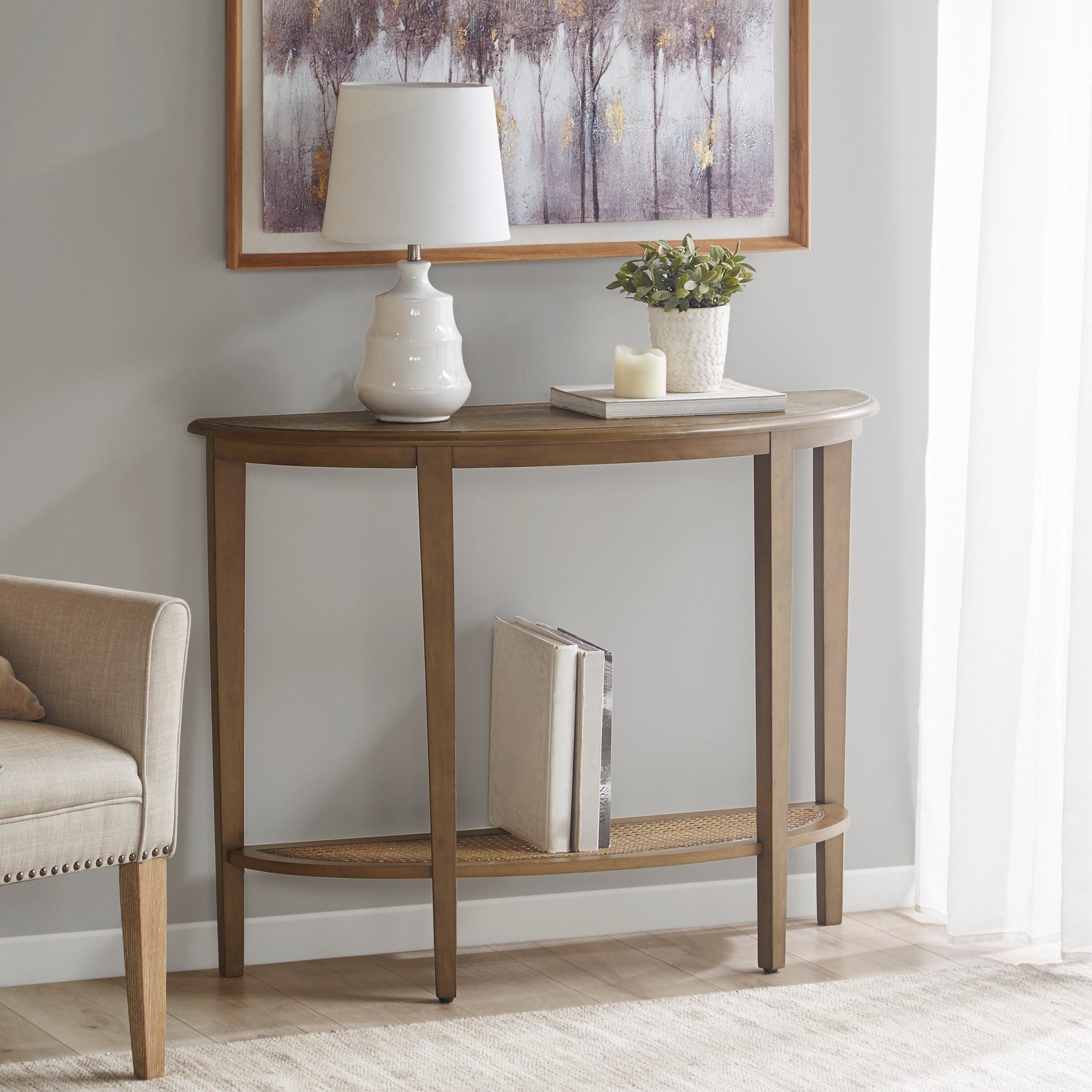 Madison Park Ashby Half Moon Console Table