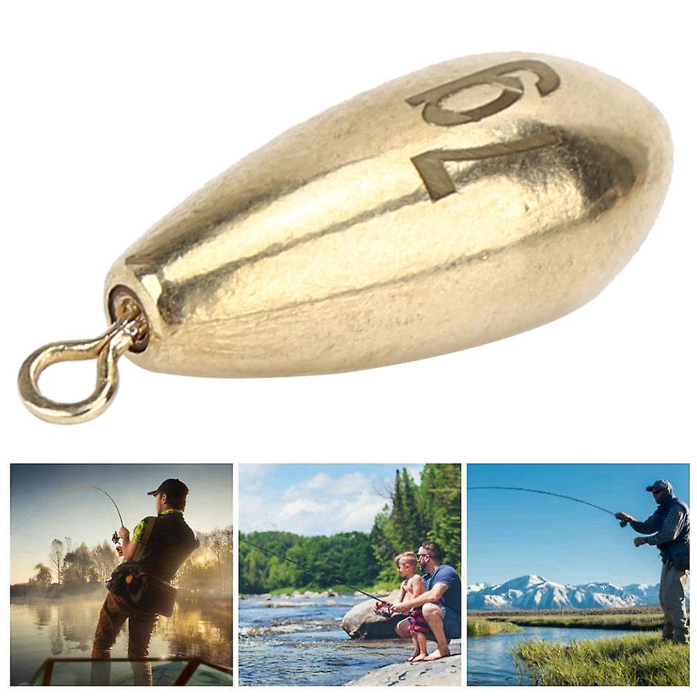 10pcs Portable Reusable Rotation Fishing Weights Sinkers Tackle Accessory Golden7g