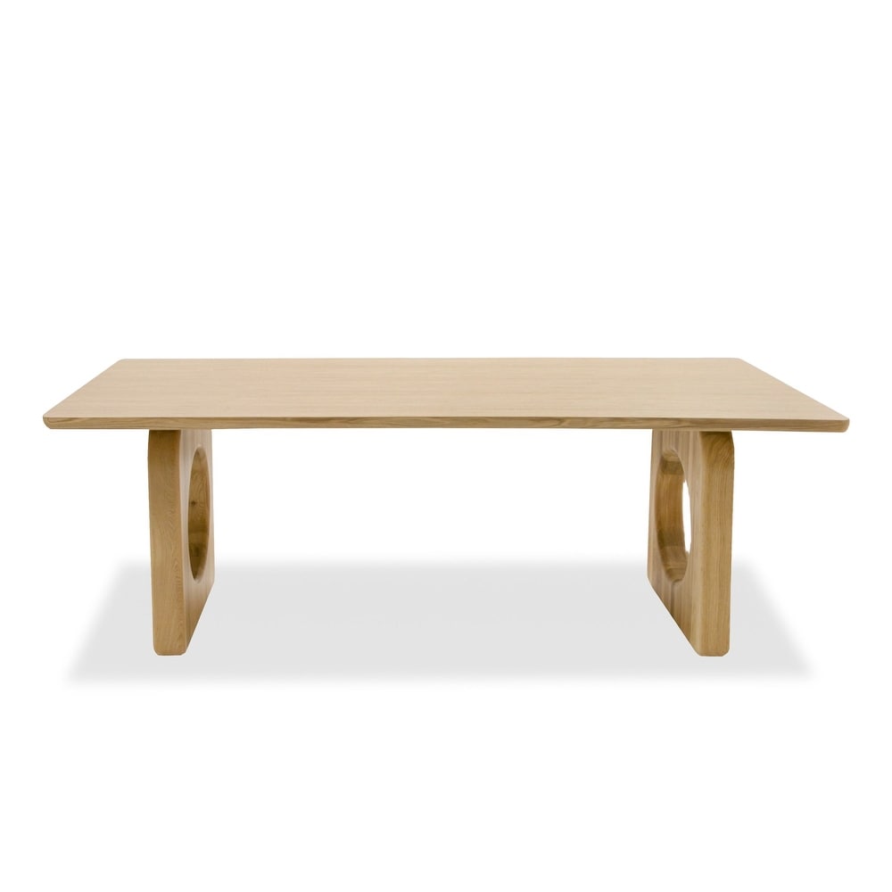 Modrest Washington   Modern Natural Oak Rectangular Dining Table