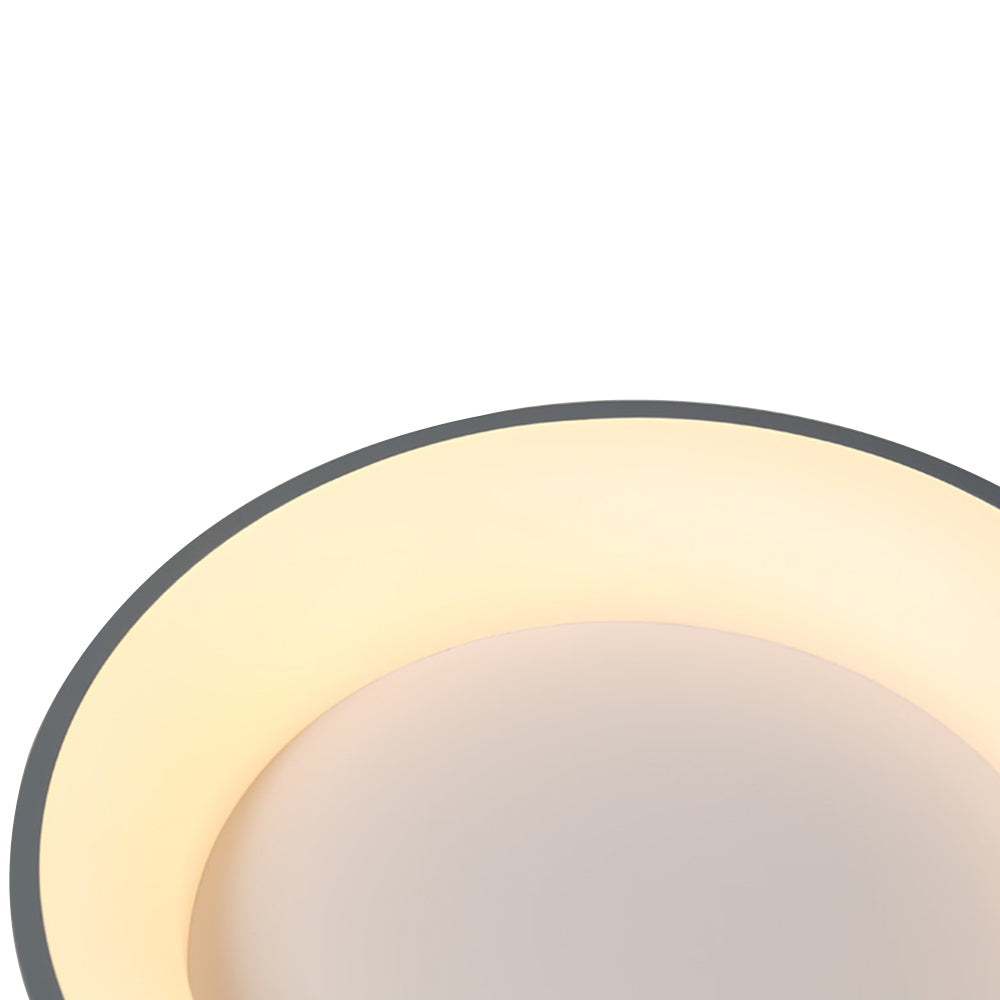 LED Grey Round Flush Mount Ceiling Light