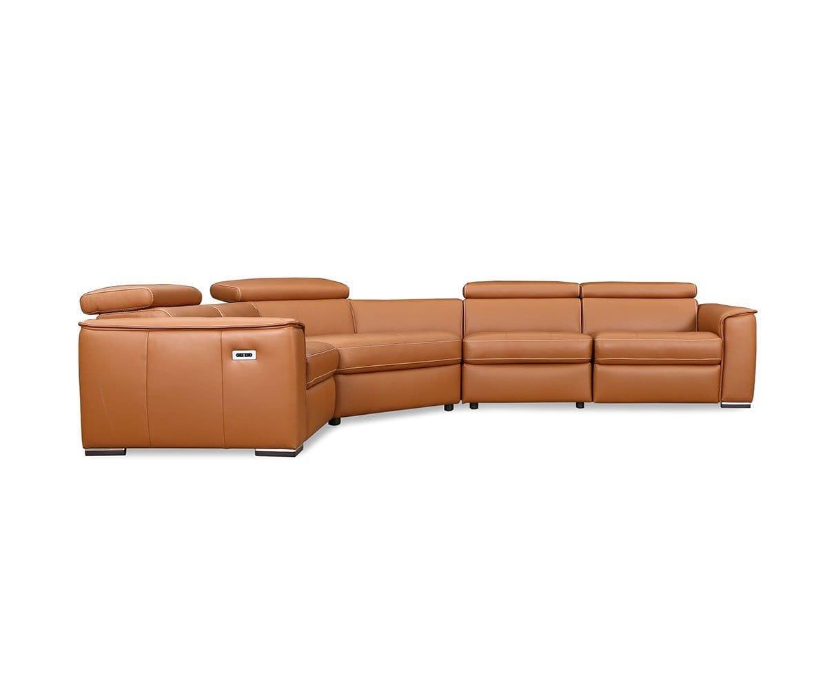 Kopervik Leather Power Reclining Sectional