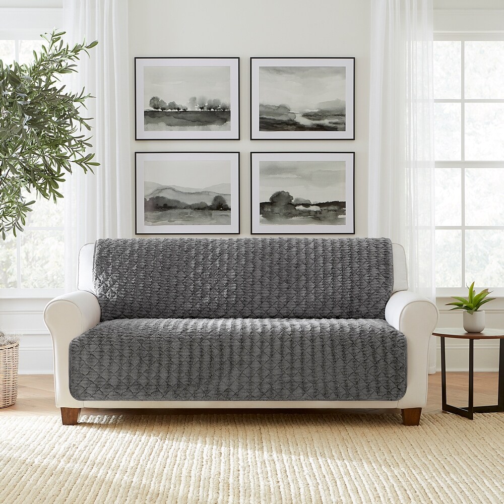 SureFit Alex Quilted Fur Furniture Protector   68x75