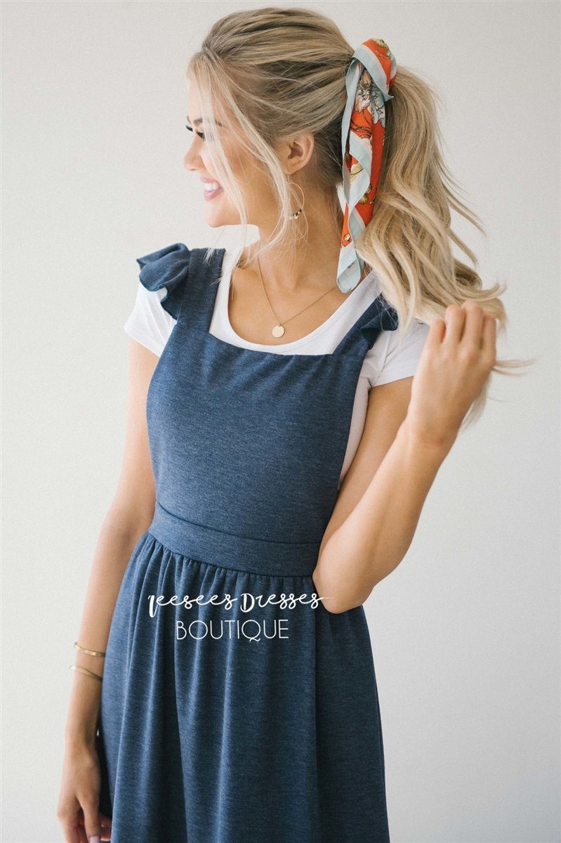 The Harper Overall Ruffle Sleeve Dress