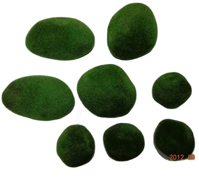 China Supplying Plant Artificial Moss Ball Stone Home Garden Decorative Grass Ball