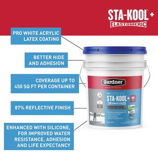 Gardner 5 gal. Sta-Kool+ Pro White Roof Coating (27-Pallet) SK-7805-P