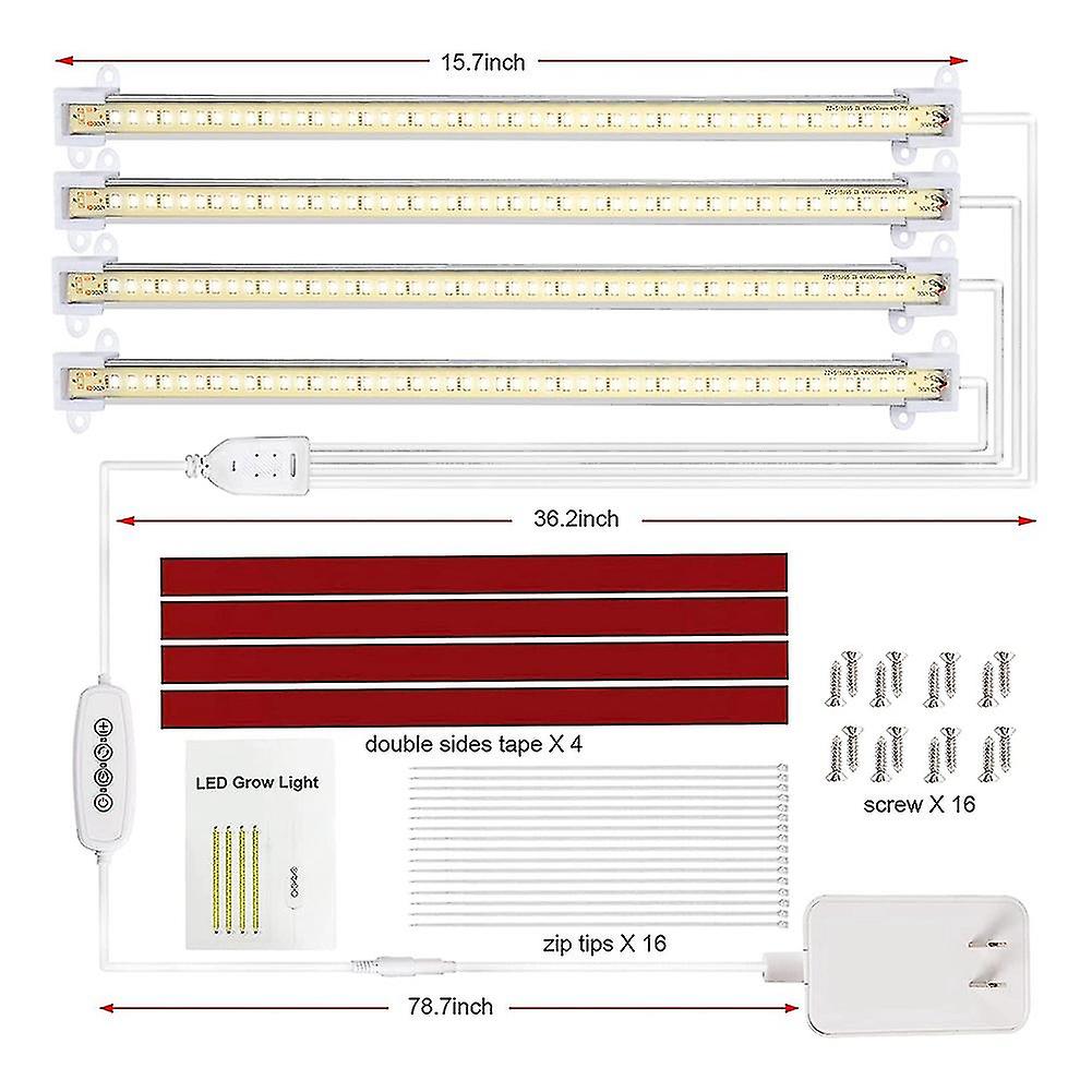 Led Grow Light For Indoor Plants Full Spectrum Lights 40w Us Plug