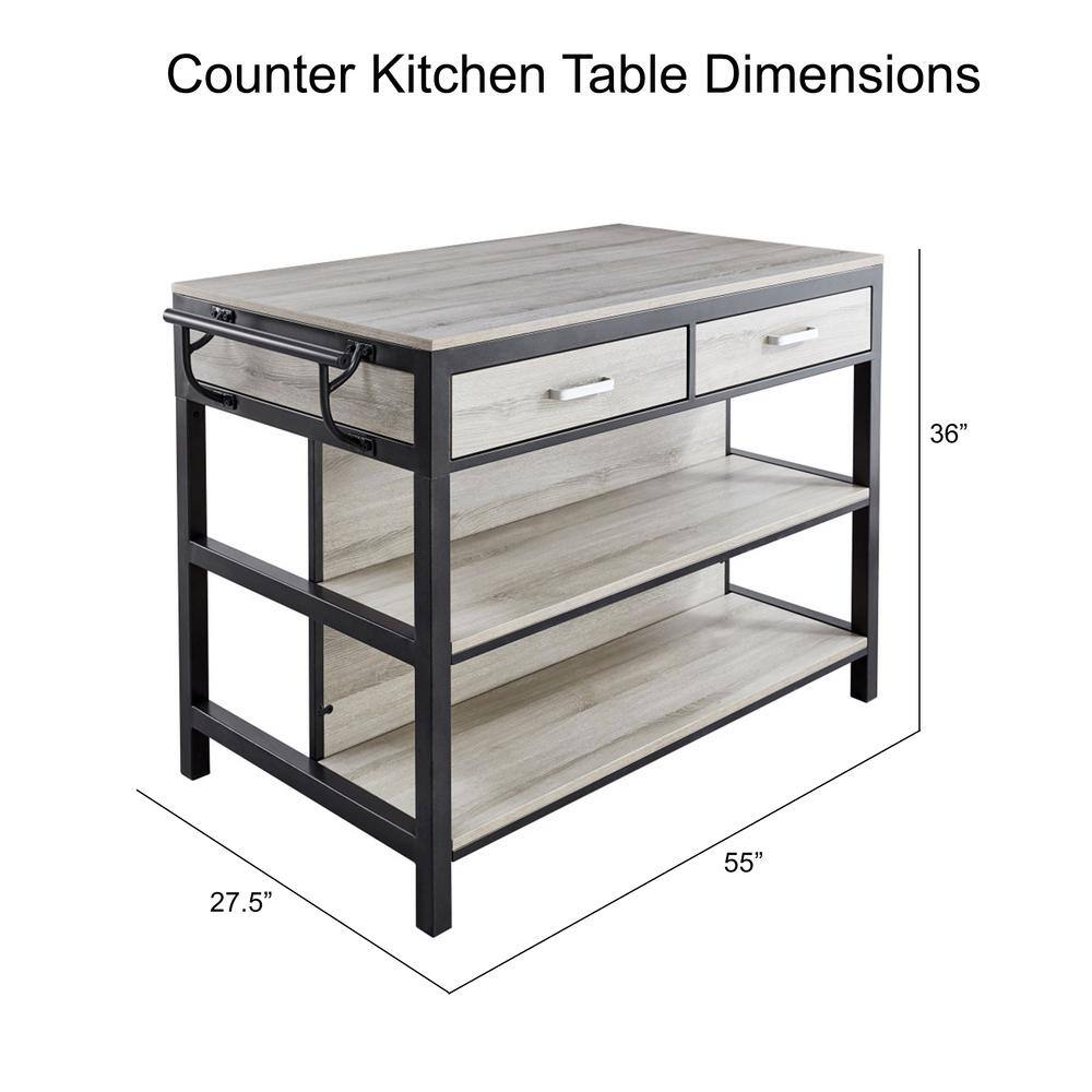 Steve Silver Carson Driftwood Counter Kitchen Table CR550CKT