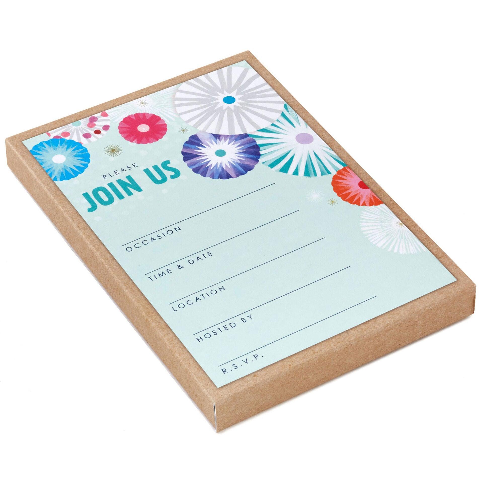 Hallmark  Color Bursts Party Invitations, Pack of 20