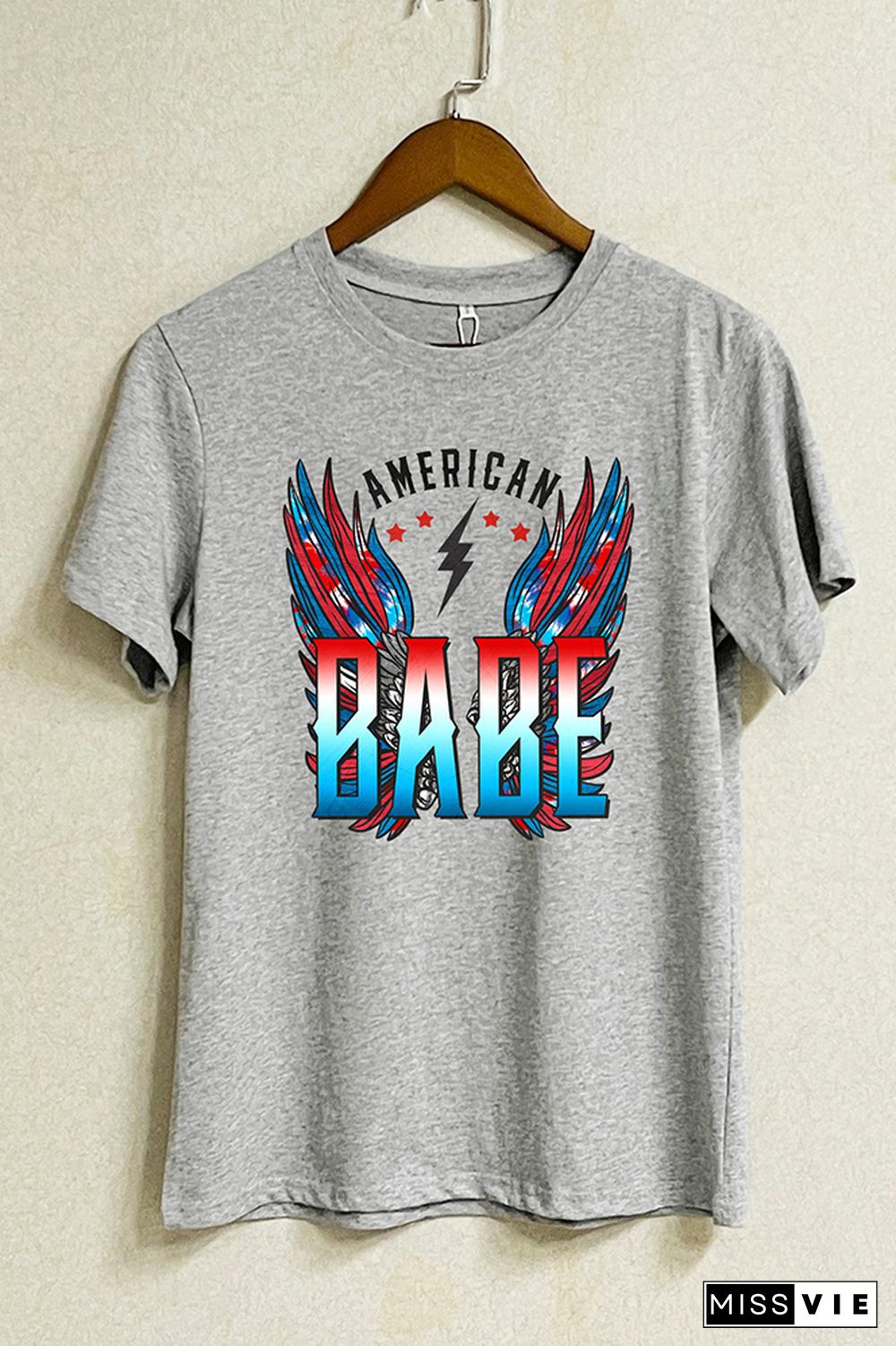 American Babe Retro Wings Short Sleeve Graphic Tee Wholesale