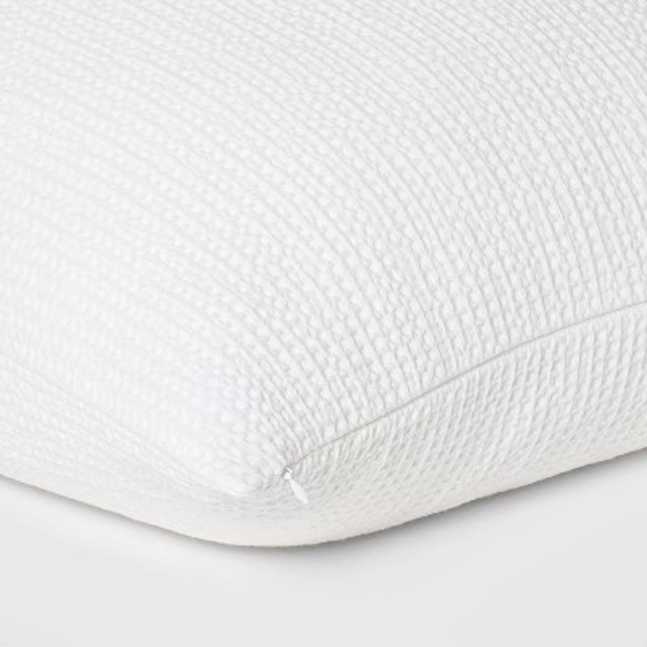 Euro Washed Waffle Weave Throw Pillow White - Threshold™