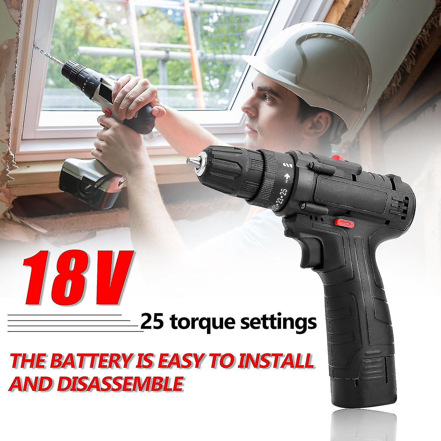 Naiwang 18v Multifunctional Electric Impact Drill High-power Lithium Battery Wireless Rechargeable Hand Drills Home Electric Power Tools