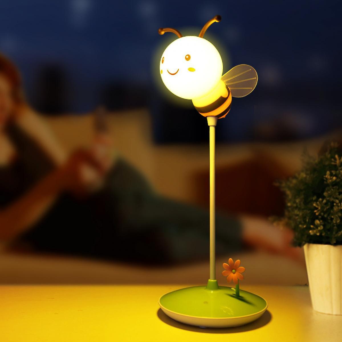 Bee Led Night Light Portable Touch Light Cute Bumblebee Flexible Dimmable Sensor Usb Rechargeable Childrens Baby Bedrooms Office Gift