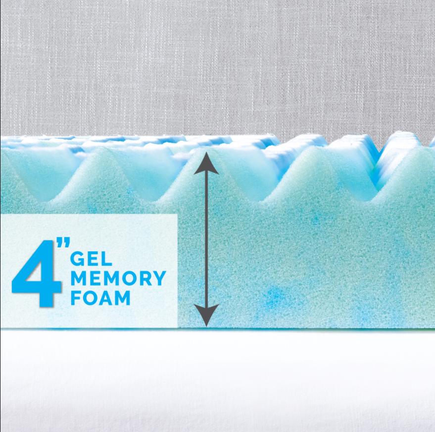 Brookstone 4in Memory Foam Mattress Topper Full