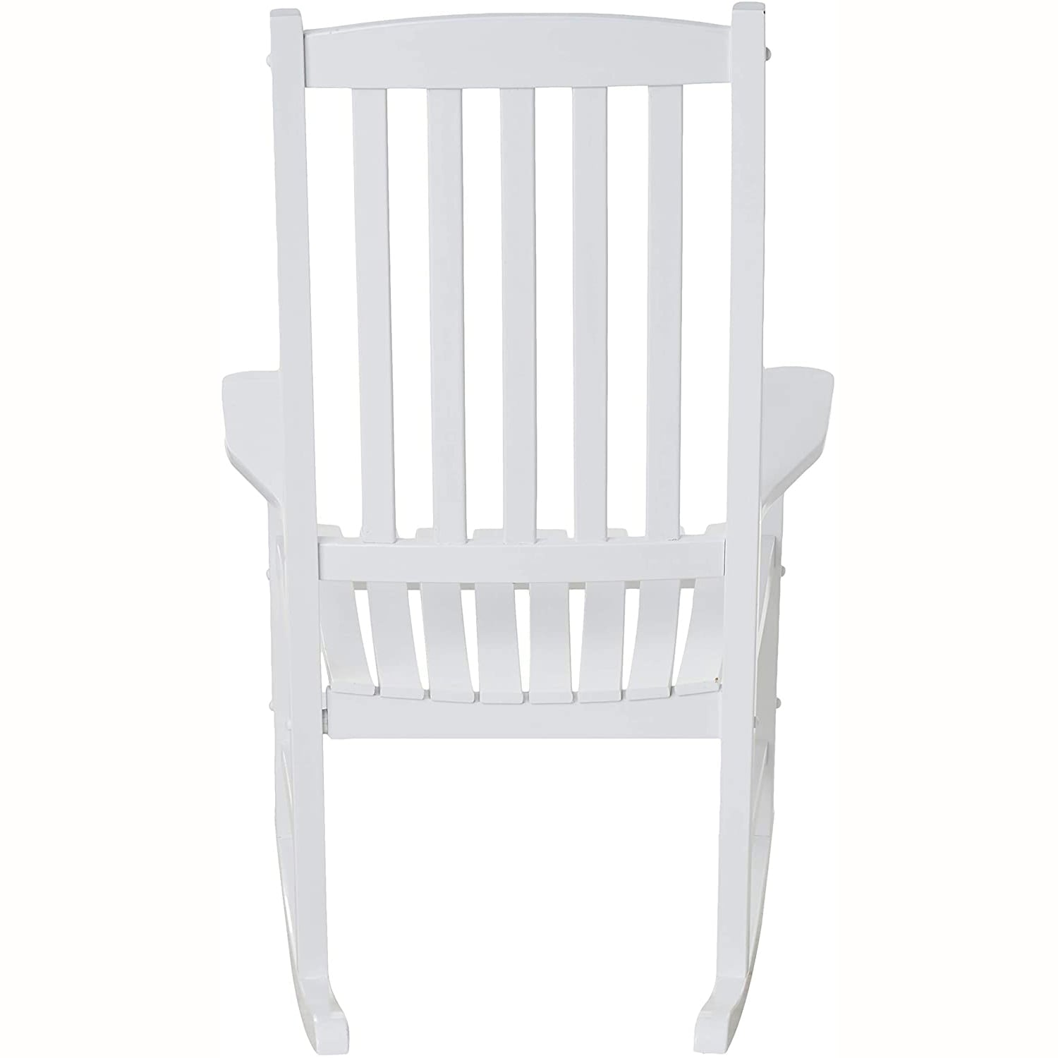 Alston Outdoor Wood Porch Rocking Chair, White Color, Weather Resistant Finish