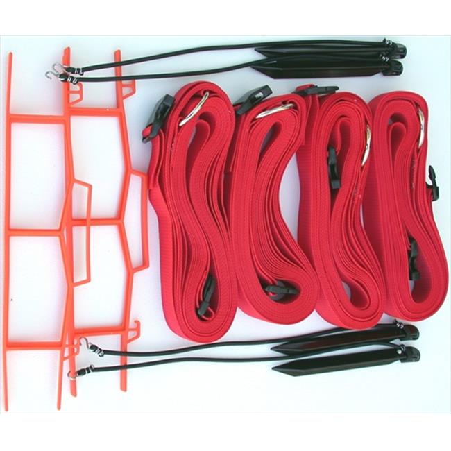 Home Court M819ARS 8 Meter Red 2-inch Adjustable Web Courtlines