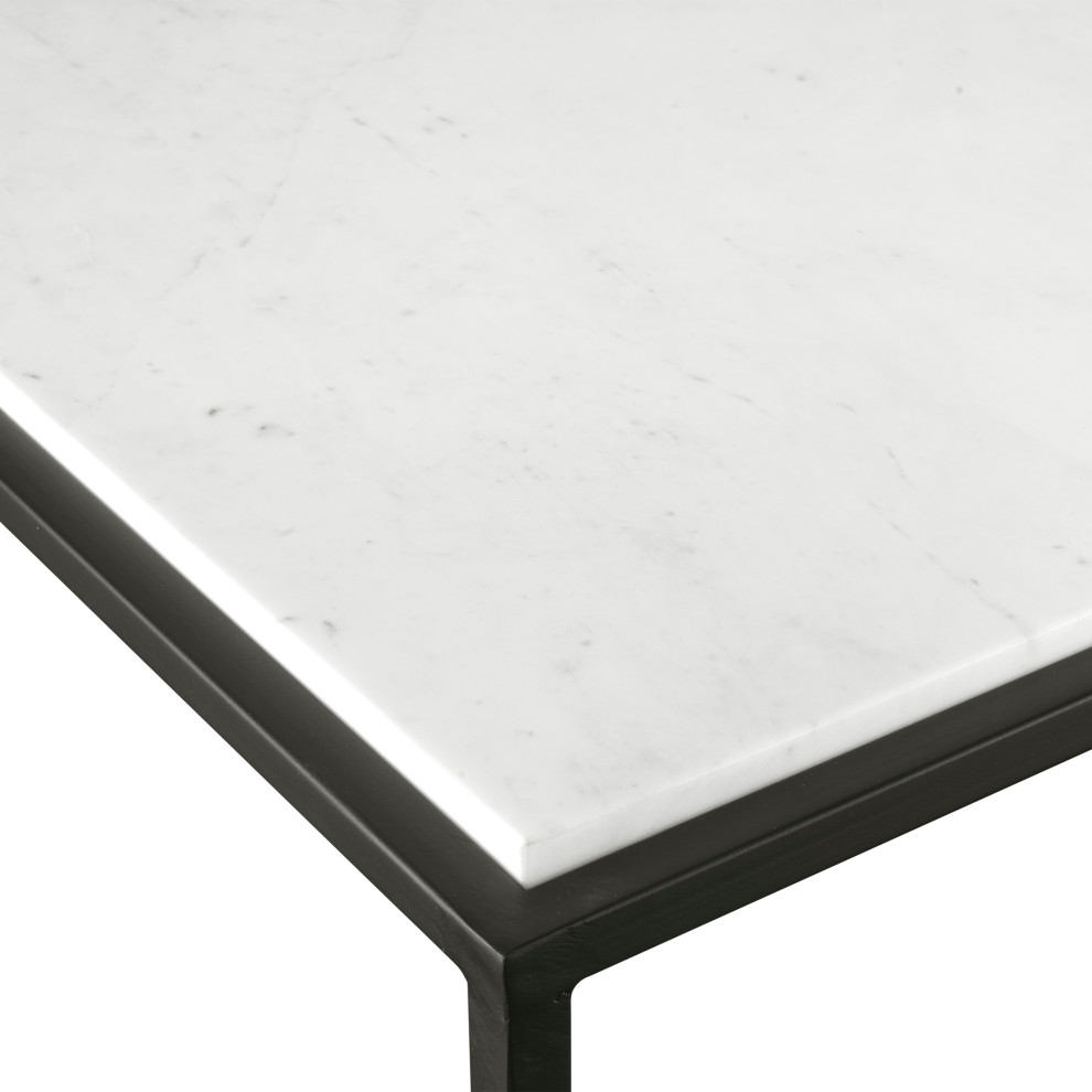 Uttermost Vola Modern White Marble Coffee table   Transitional   Coffee Tables   by Uttermost  Houzz