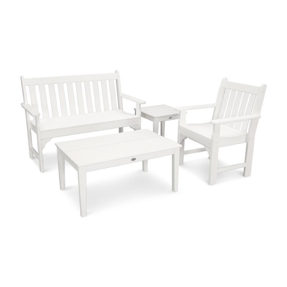 POLYWOOD Vineyard 4-Piece Bench Seating Set