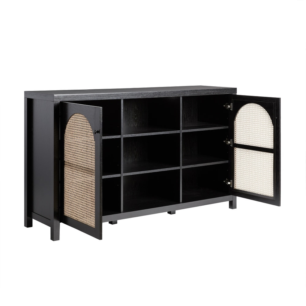 Middlebrook Designs 2 Door 58 inch Sideboard with Arched Rattan Panels