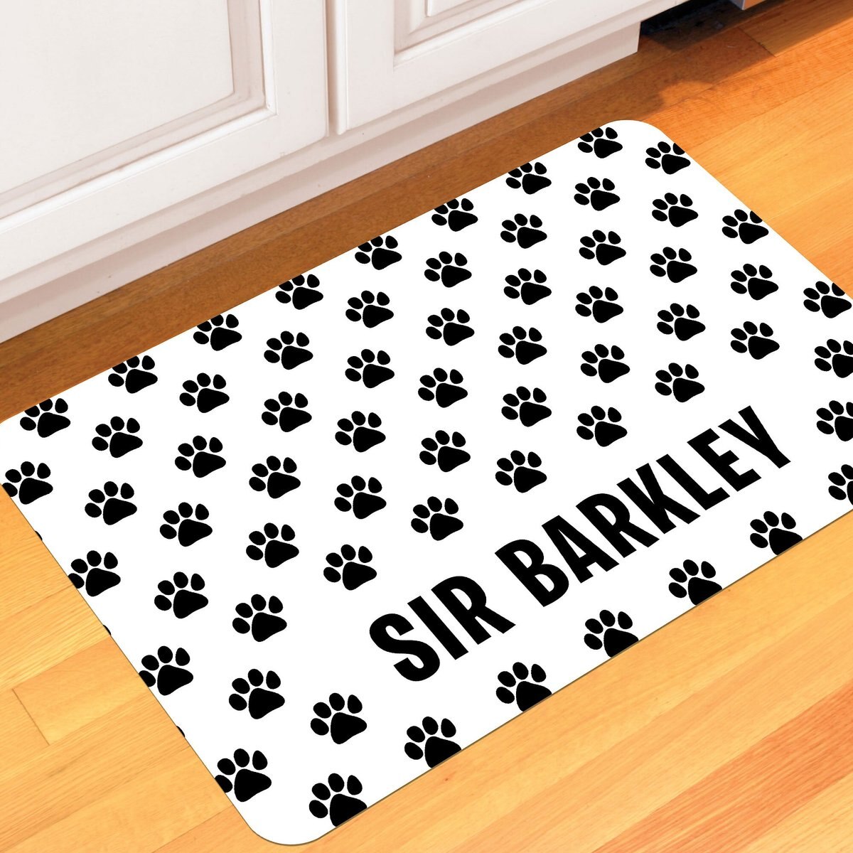 Bungalow Flooring Paw Print Personalized Floor Mat