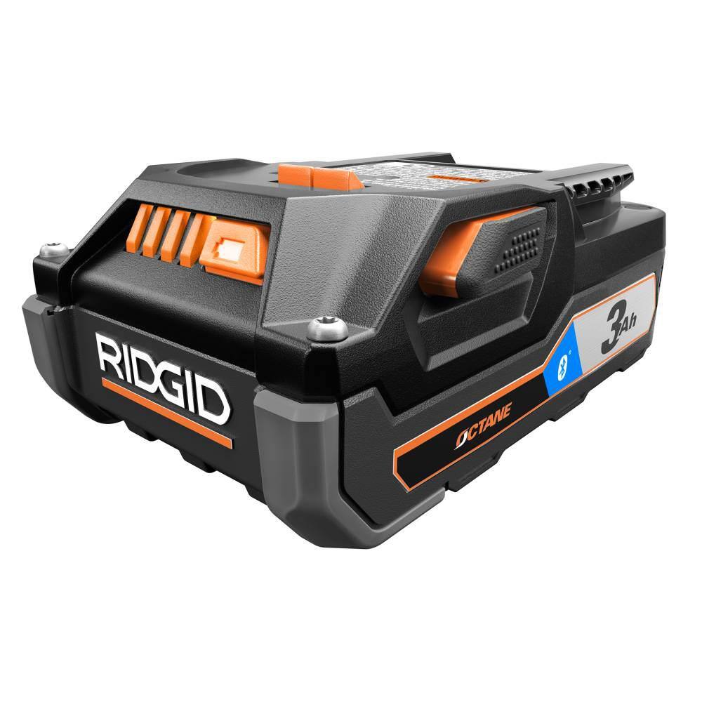 RIDGID 18V OCTANE Bluetooth 3.0 Ah Batteries (2-Pack) and Charger Kit with Tool Bag AC806