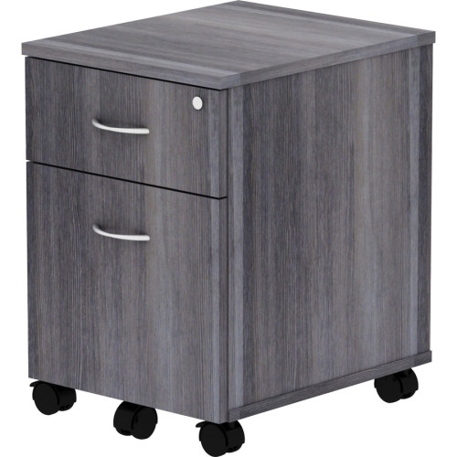 Lorell Relevance Series Charcoal Laminate Office Furniture Pedestal - 2-Drawer (16217)