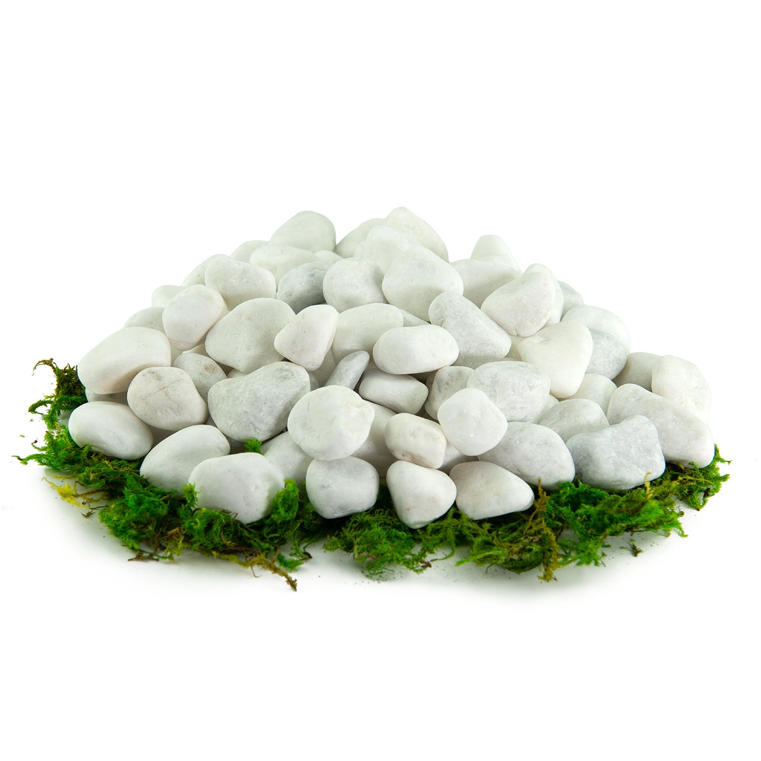 Porcelain White Pebbles | Garden &amp; Potted Plants | 20 lbs, 1/4"