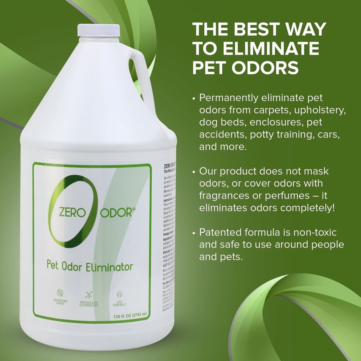 Zero Odor Pet Odor Eliminator Refill， 128-oz bottle