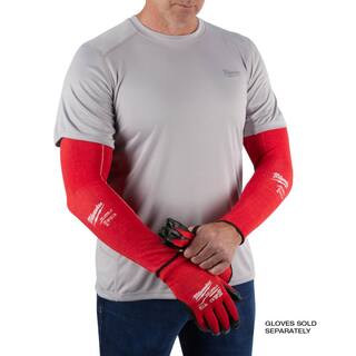 MW 18 in. Red 4-Way Stretch Cut 3 Resistant Protective Arm Sleeves 48-73-9031